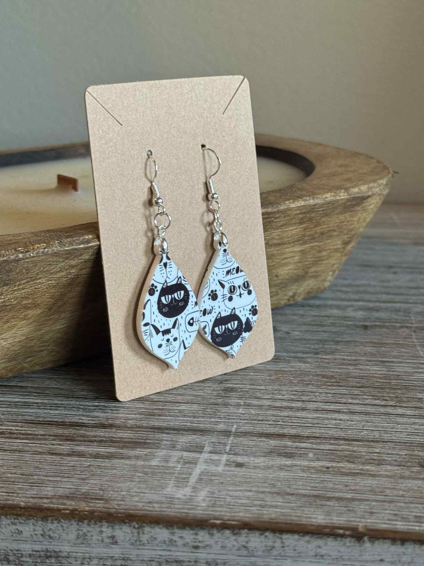 Cat Design Earrings