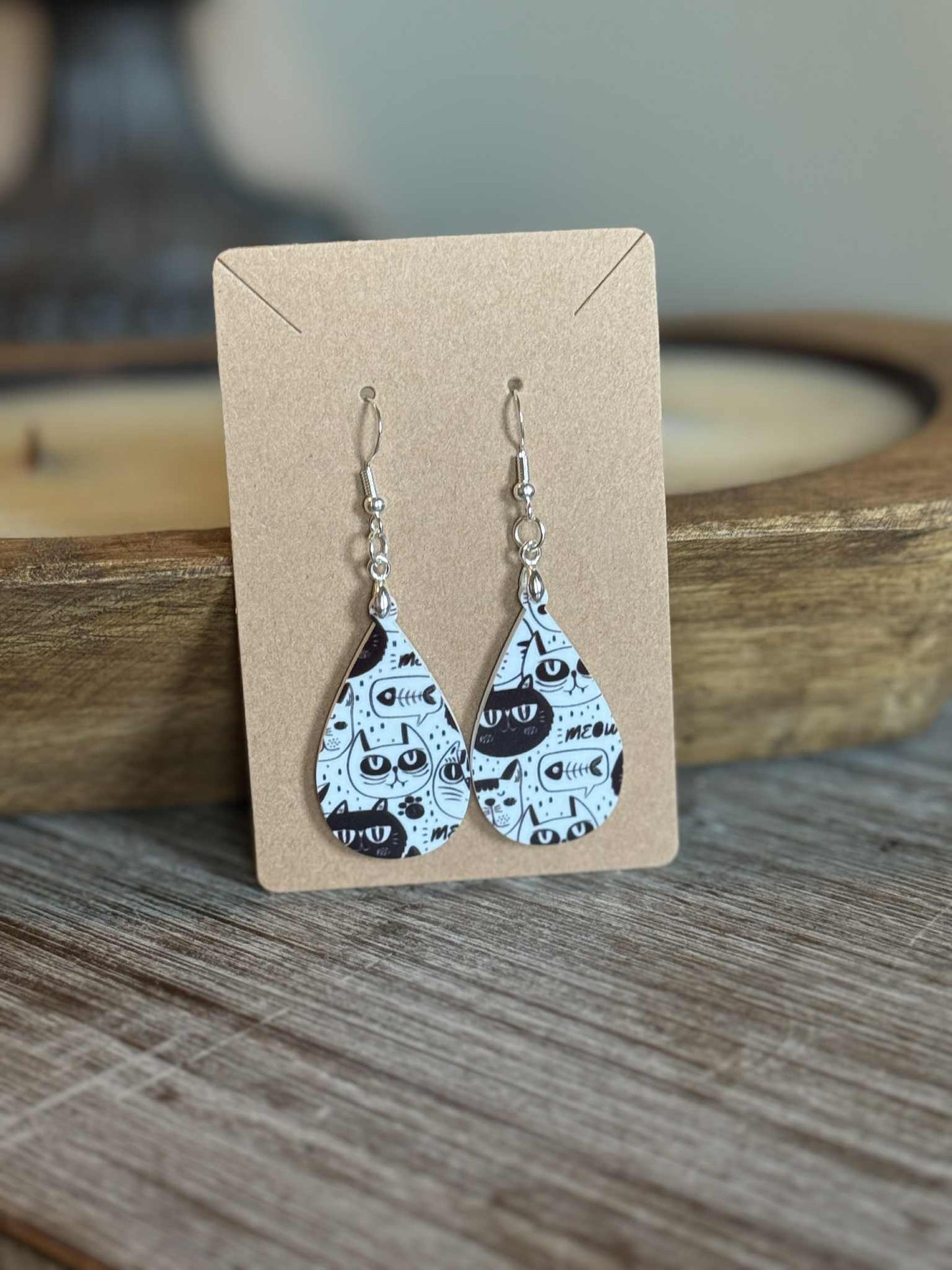 Cat Design Earrings