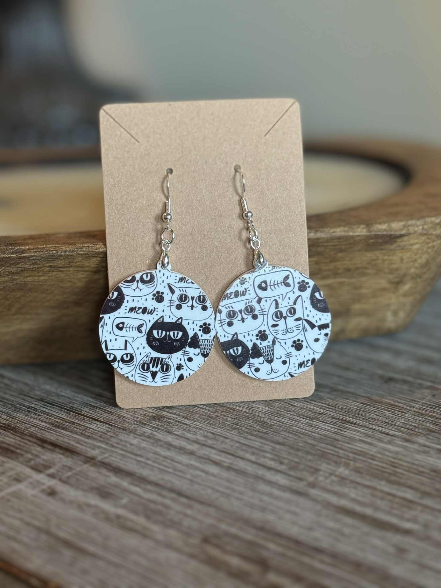 Cat Design Earrings