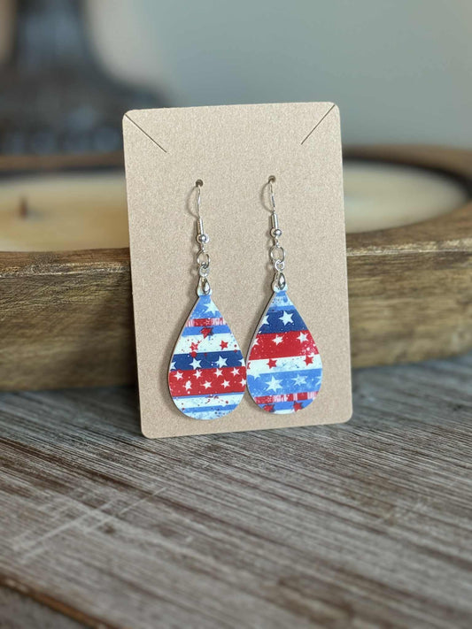 American Flag Earrings