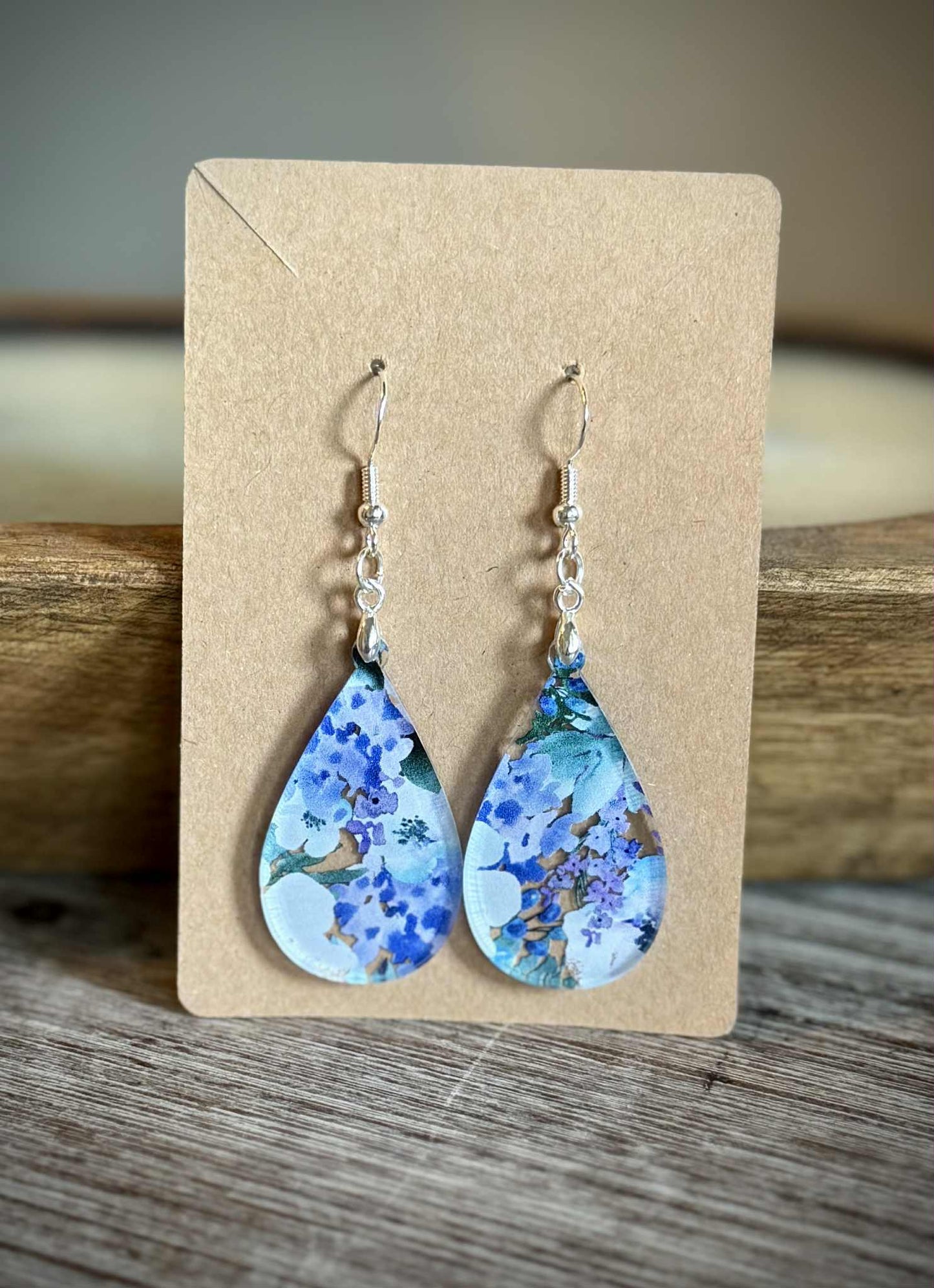 Acrylic Dangle Earrings - Floral