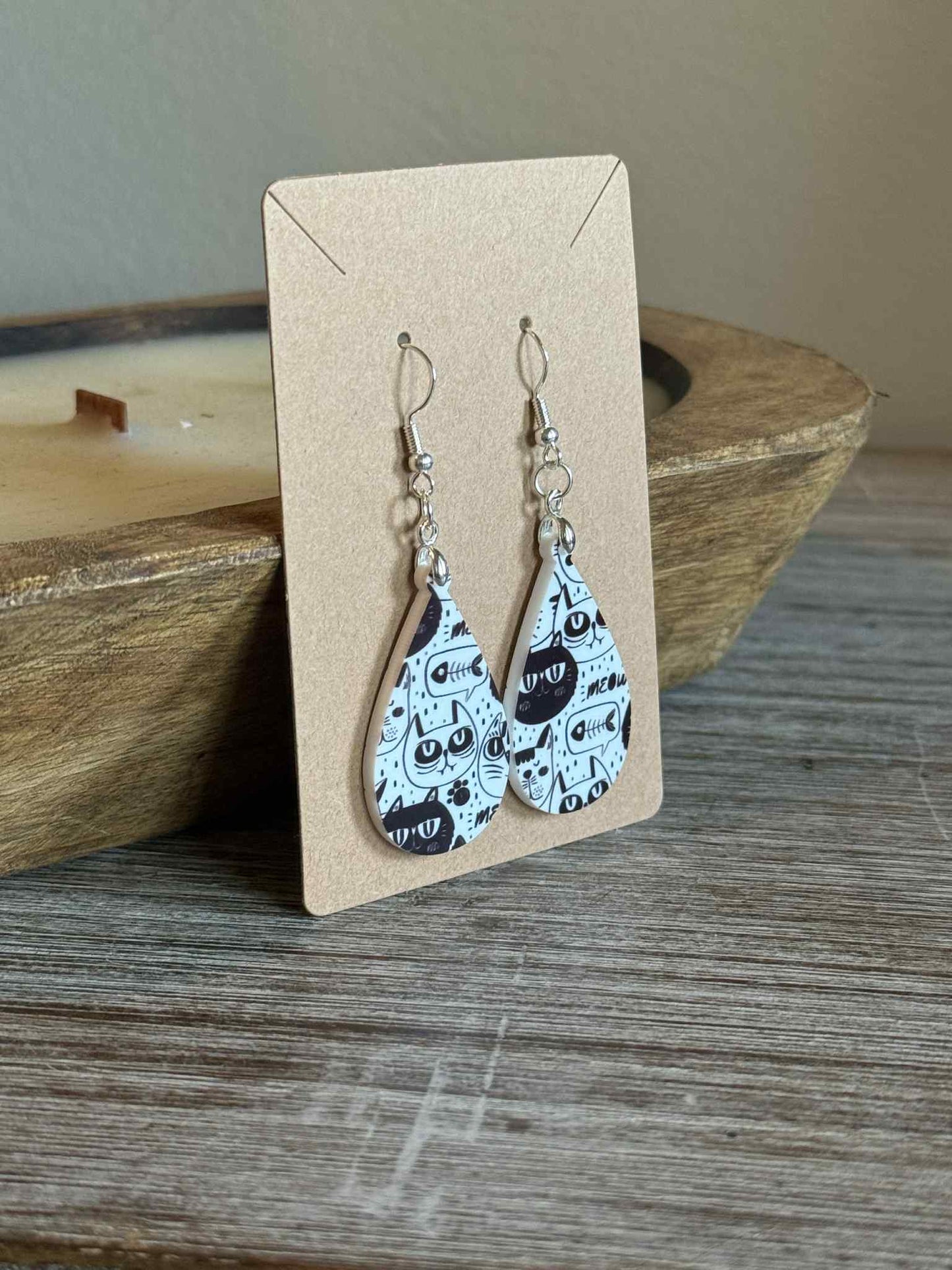 Cat Design Earrings