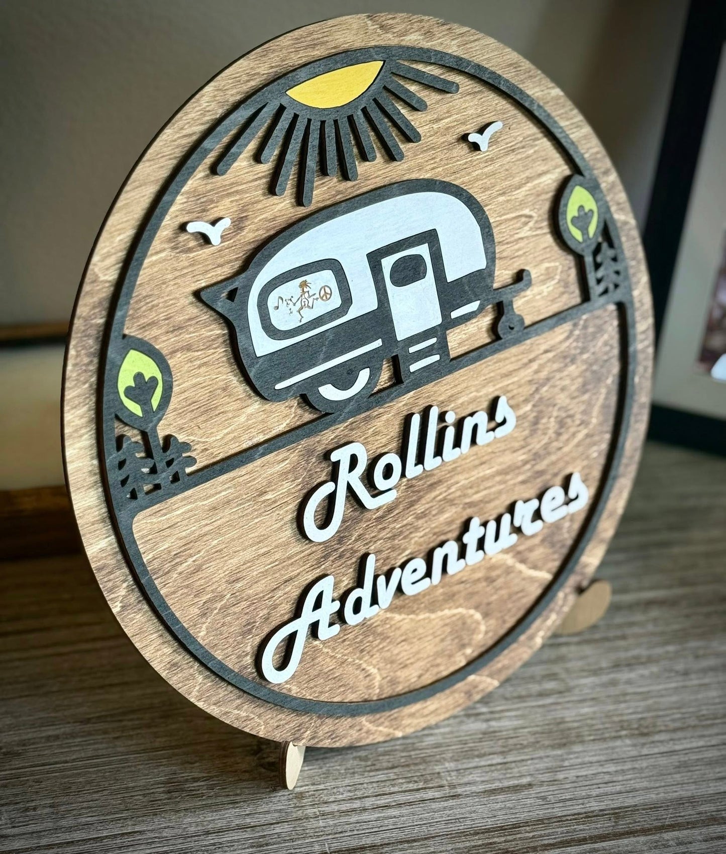 Family Name Camper Sign or Keyring Holder