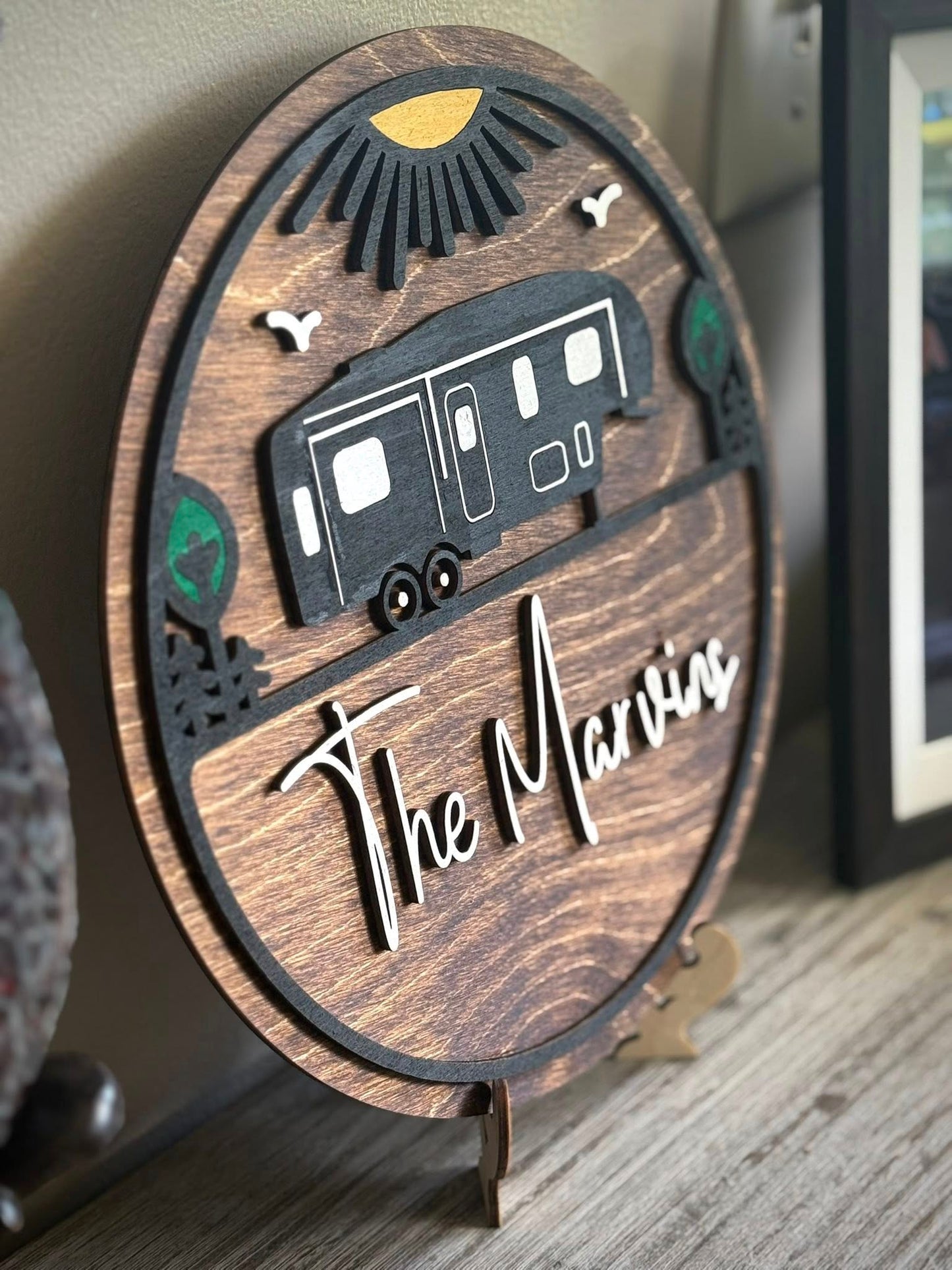 Family Name Camper Sign or Keyring Holder