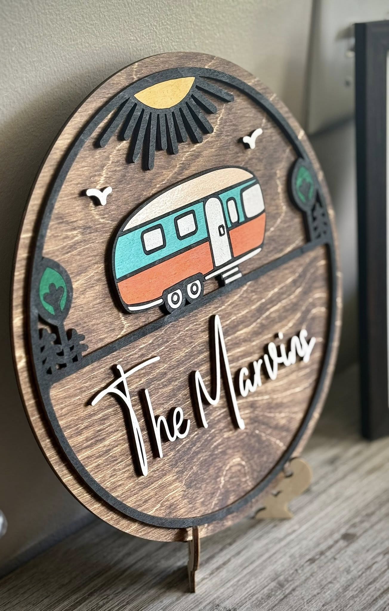 Family Name Camper Sign or Keyring Holder