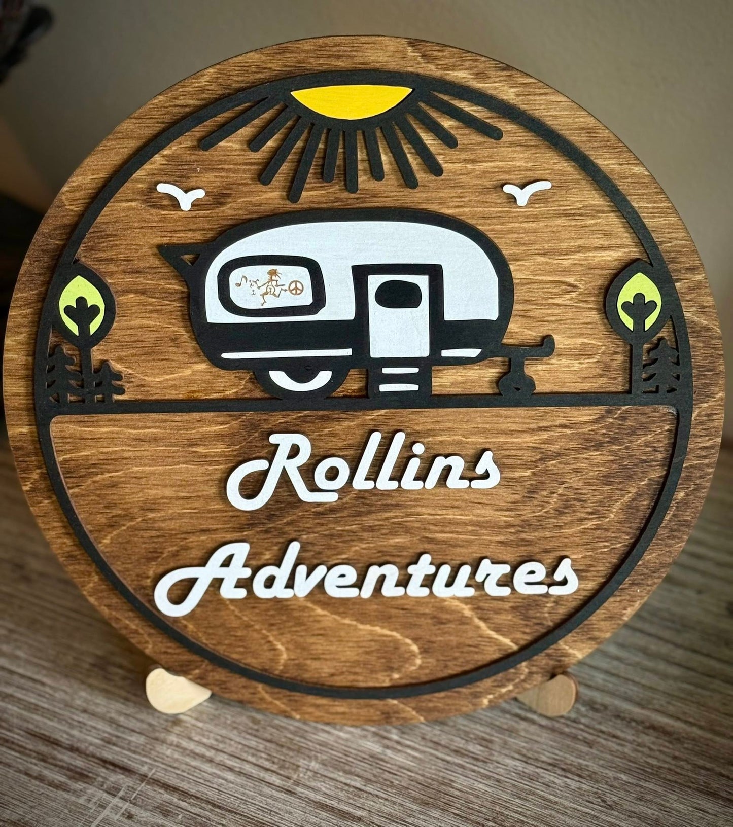 Family Name Camper Sign or Keyring Holder