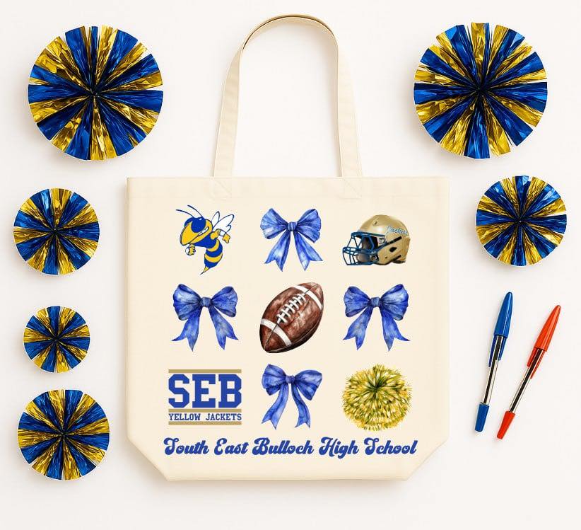 School Spirit Canvas Tote