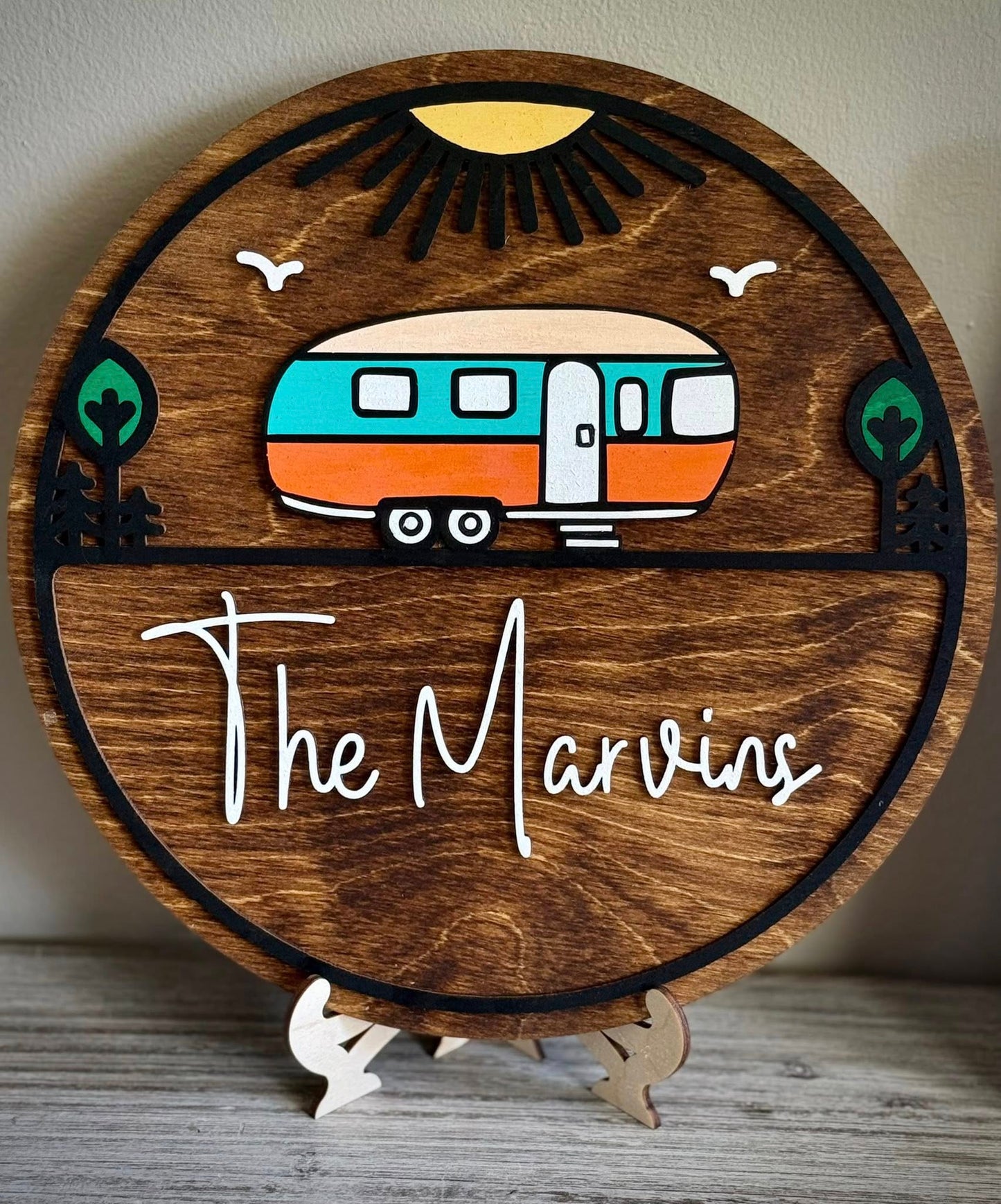 Family Name Camper Sign or Keyring Holder