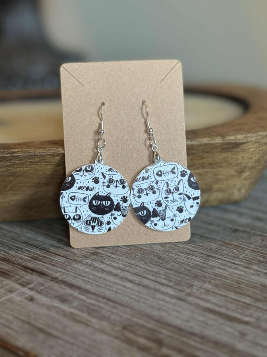 Cat Design Earrings