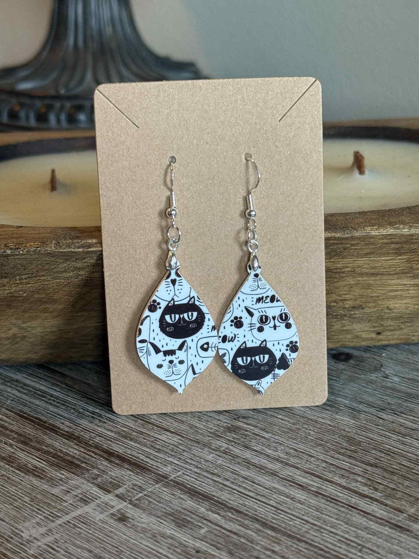 Cat Design Earrings