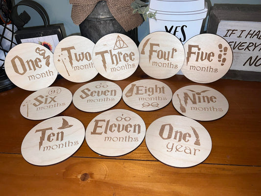 Baby Milestone Sets - Wizard Themed