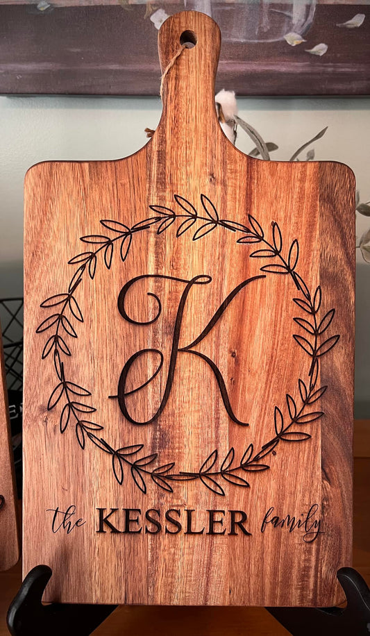Custom Engraved Acacia Wood Cutting Board