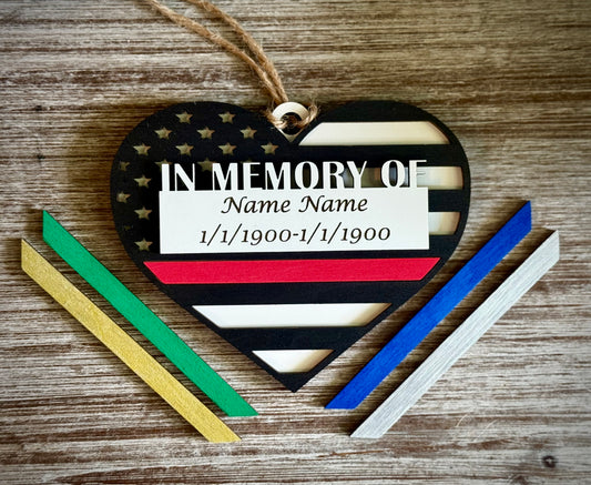 Military Memorial Ornament or Car Charm
