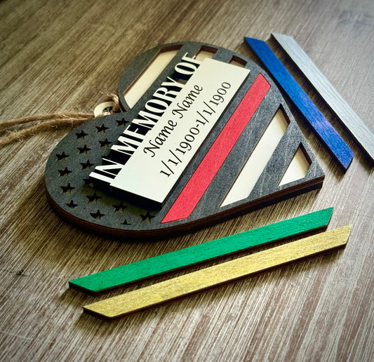 Military Memorial Ornament or Car Charm