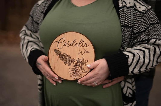 Custom Baby Name Sign & Birth Announcement Sign Set