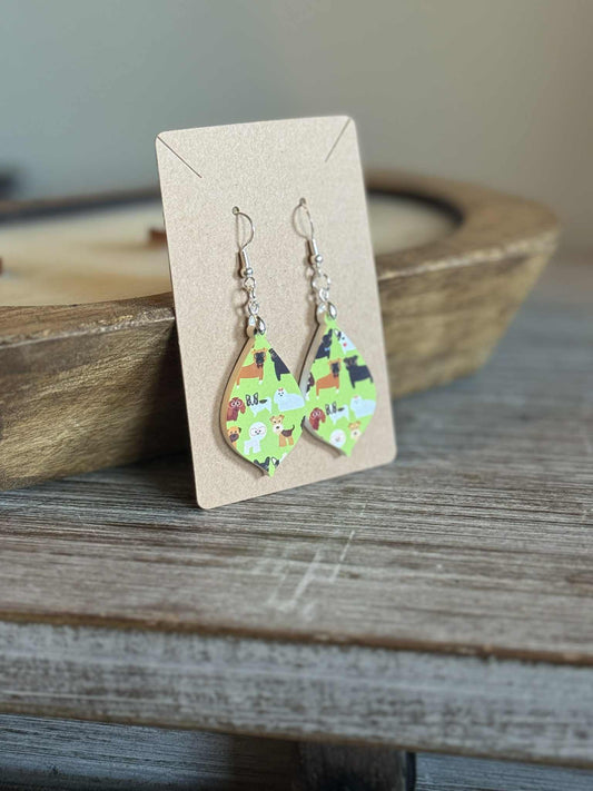Dog Design Earrings