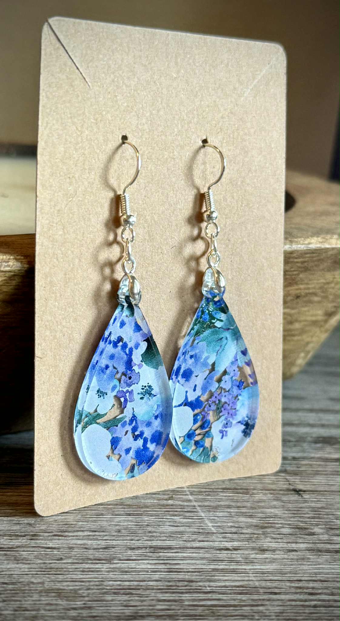 Acrylic Dangle Earrings - Floral